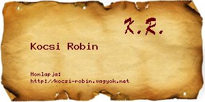 Kocsi Robin névjegykártya